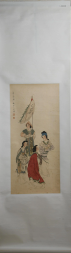 Chinese Painting of Four Ladies, attributed to You Qiu