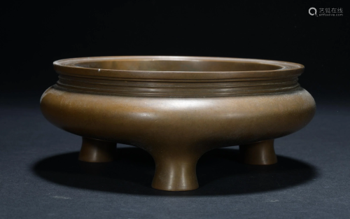 Chinese Antique Bronze Tripod Censer