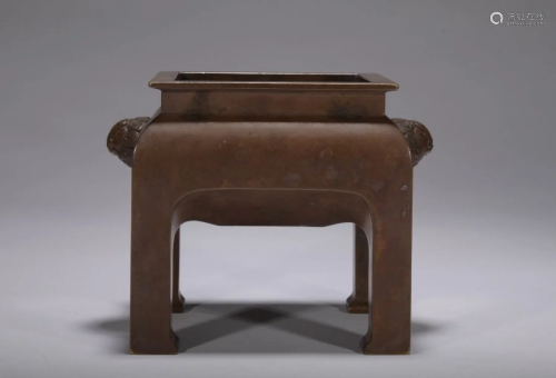 Chinese Bronze incense Censer, 19th.