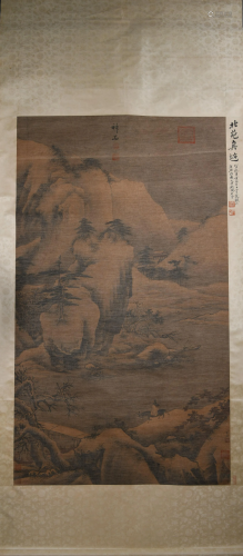 Chinese Antique Landscape Painting on Silk