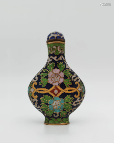 Cloisonne Enamel Snuff Bottle, Qing Dynasty