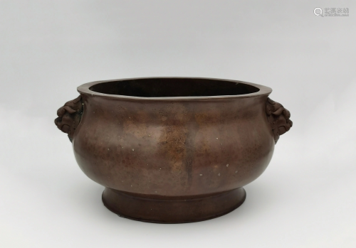 Chinese Bronze BombÃ© Xuande Censer, 17th/18th c.