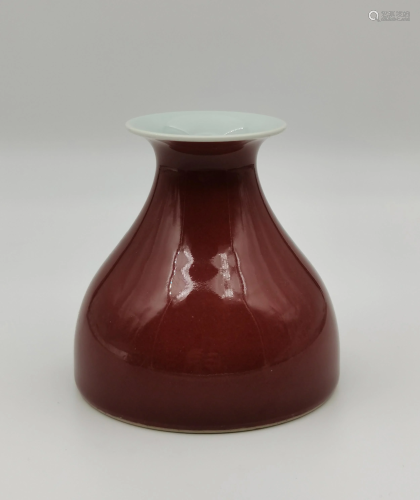 Chinese Sacrificial Red Glazed Vase