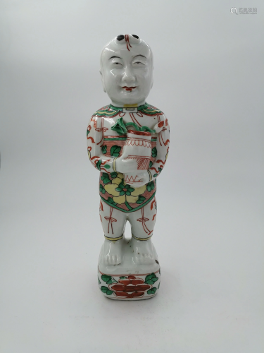 Chinese Sancai Figure of Boy, Qing Dynasty