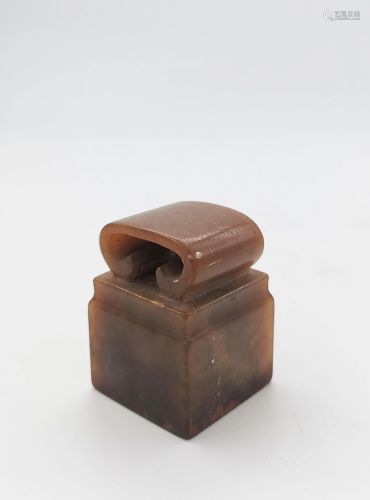 A Chinese Soapstone Seal, 19th C.