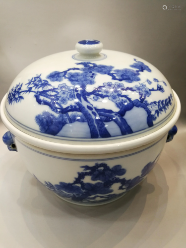 Chinese Blue and White Bowl and Cover