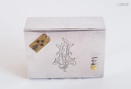 19C Russian Silver Cigar Box
