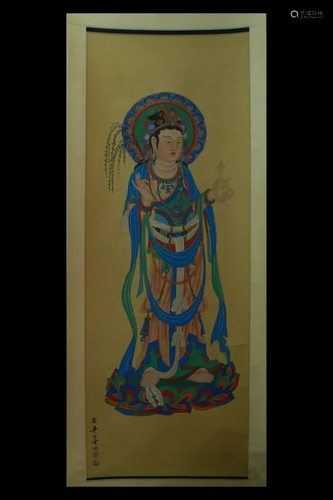 Chinese Ink Color Scroll Painting