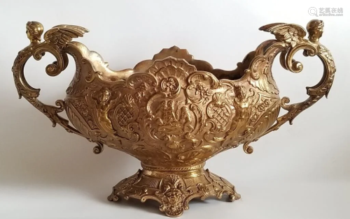 Large 19C French Gilt Bronze Centerpiece