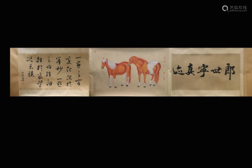 Chinese Ink Color Scroll Painting