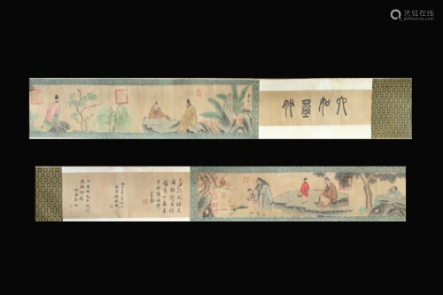 Chinese Ink Color Scroll Painting