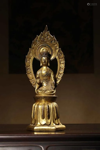 Chinese Gilt Bronze Buddha