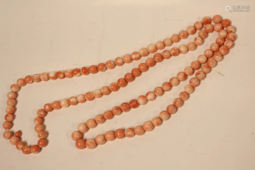 Chinese Beads Coral Necklace