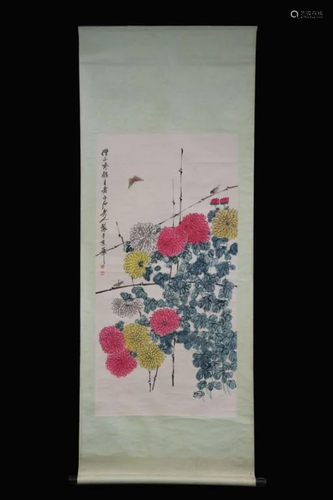 Chinese Ink Color Scroll Painting