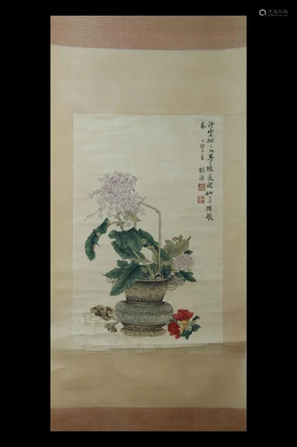 Chinese Ink Color Scroll Painting