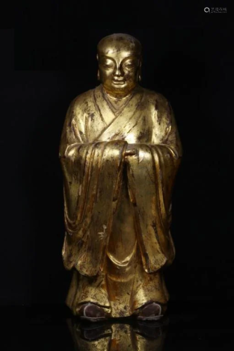 Mid Qing Chinese Gilt Bronze Buddha