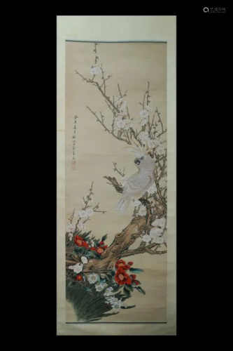 Chinese Ink Color Scroll Painting