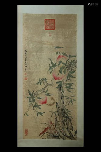 Chinese Ink Color Scroll Painting