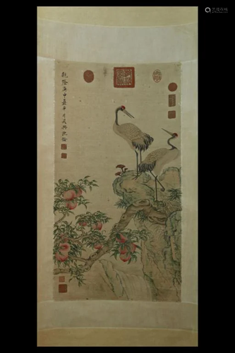 Chinese Ink Color Scroll Painting