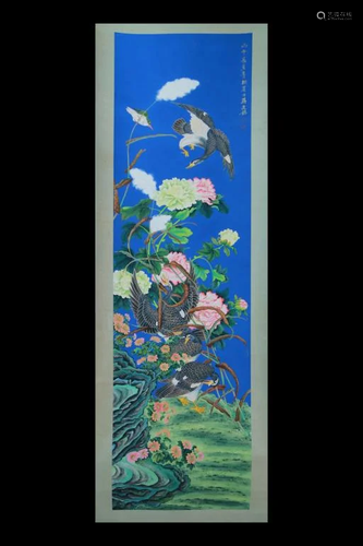 Chinese Ink Color Scroll Painting