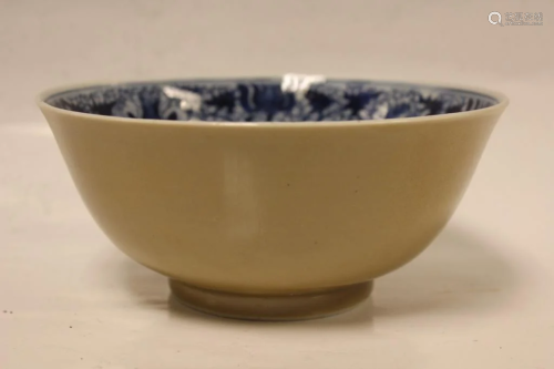 Chinese Blue and White Kangxi Porcelain Bowl