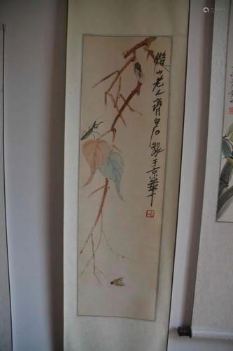 Chinese Ink Color Scroll Painting