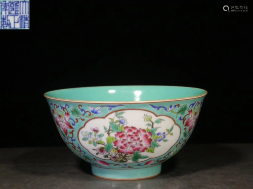 Chinese Famille Rose Porcelain Hand PaintBowl,Mark
