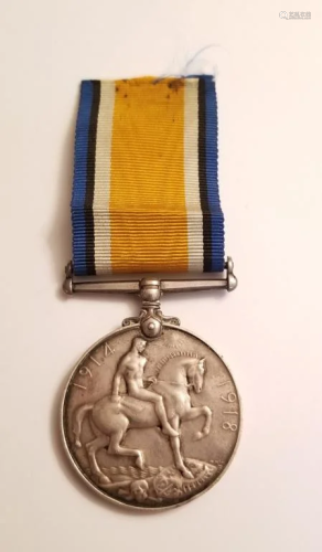 British WWI War Medal Gnr.E.Telling 1914