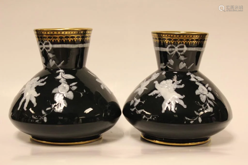 Pair of Pasture Vases,Signed