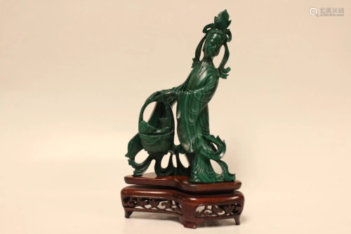 Chinese Malachite Figurine
