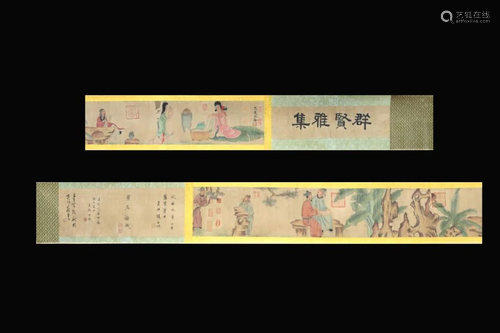 Chinese Ink Color Scroll Painting