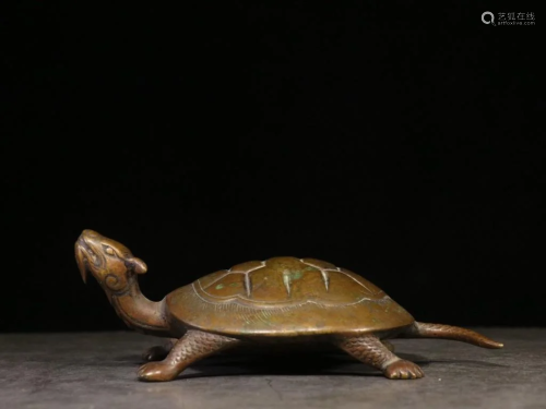 Chinese Bronze Turtle Paper Weight