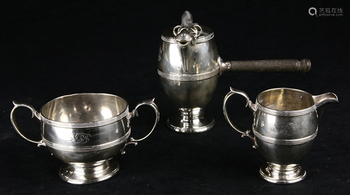 A Goodnow & Jenks sterling silver chocolate service