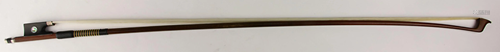 A silver mounted violin bow