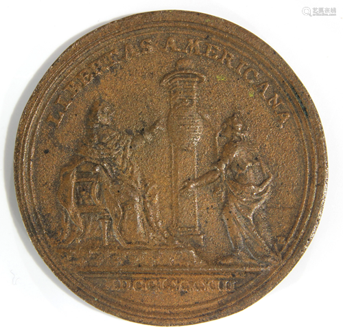 A bronze medal dated 1783 45MM Bronze 