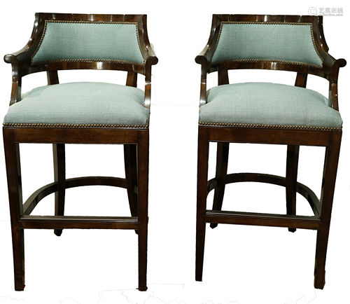 A Pair of Classical style barstools