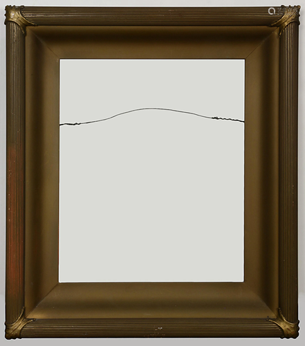 An Arts & Crafts bronzed period picture frame circa