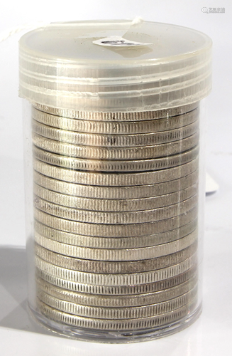 A roll of twenty Morgan dollars 1878-1900, F-AU grades