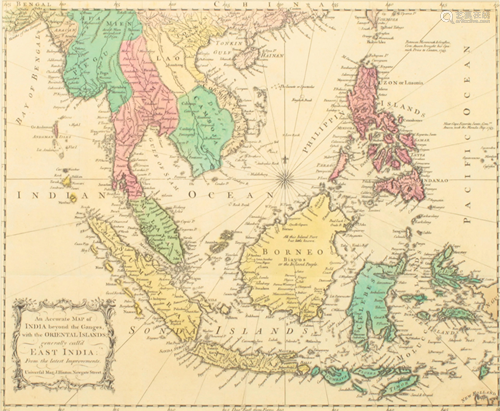 Map, An Accurate Map of India beyond the Ganges