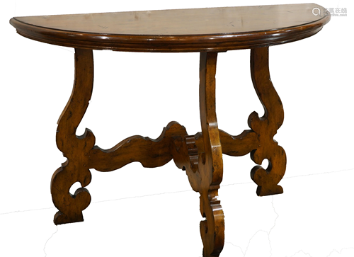 An Italian Provincial style demilune hall table