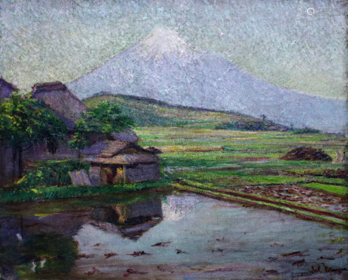 Painting, View of Mount Fuji, circa 1900