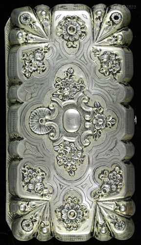 A Continental silver cigar box