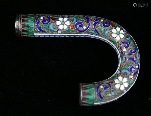 A pair of Russian enameled .84 standard silver …