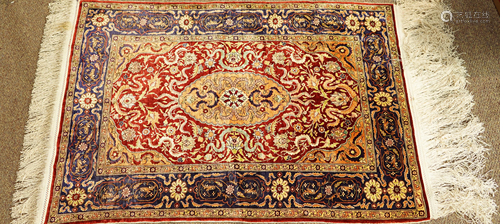 Turkish silk Hereke carpet