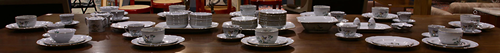 A group of Spode Queen's Bird pattern tableware