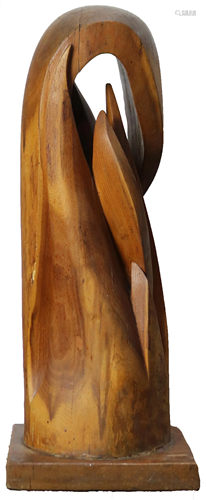 Wood Sculpture, American School (20th century)