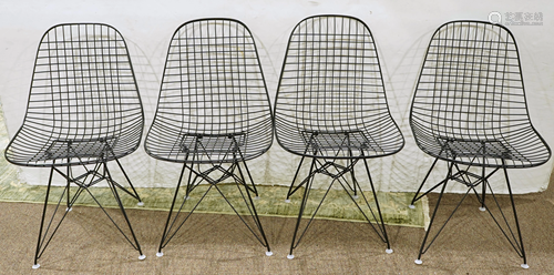 A suite of four Charles and Ray Eames DKR chairs