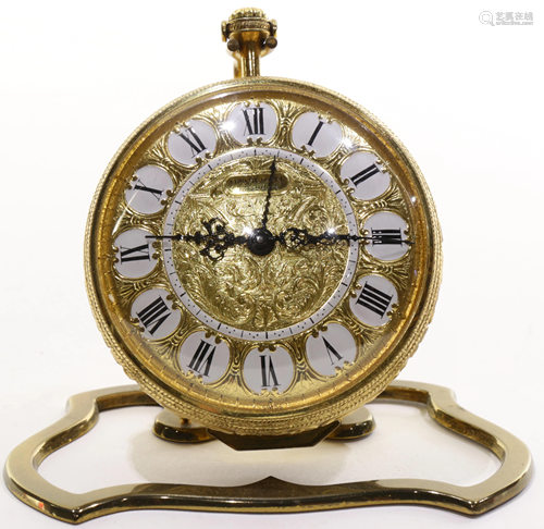 An Ernest Borel Versailles 8 day alarm travel clock