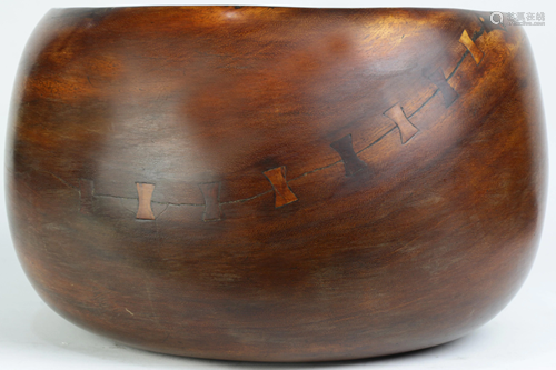 A Hawaiian koa wood (calabash) poi bowl, 19th cen…