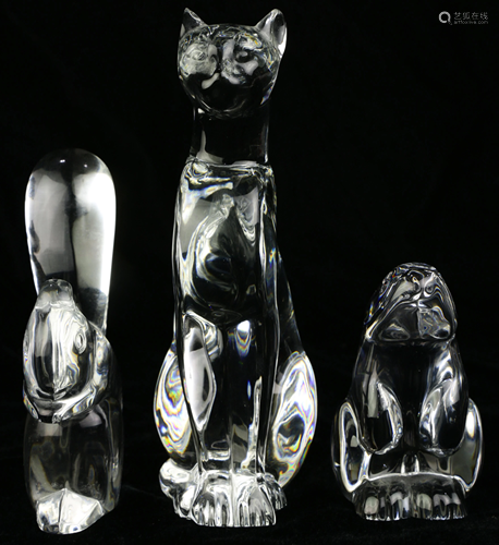 A Baccarat crystal group